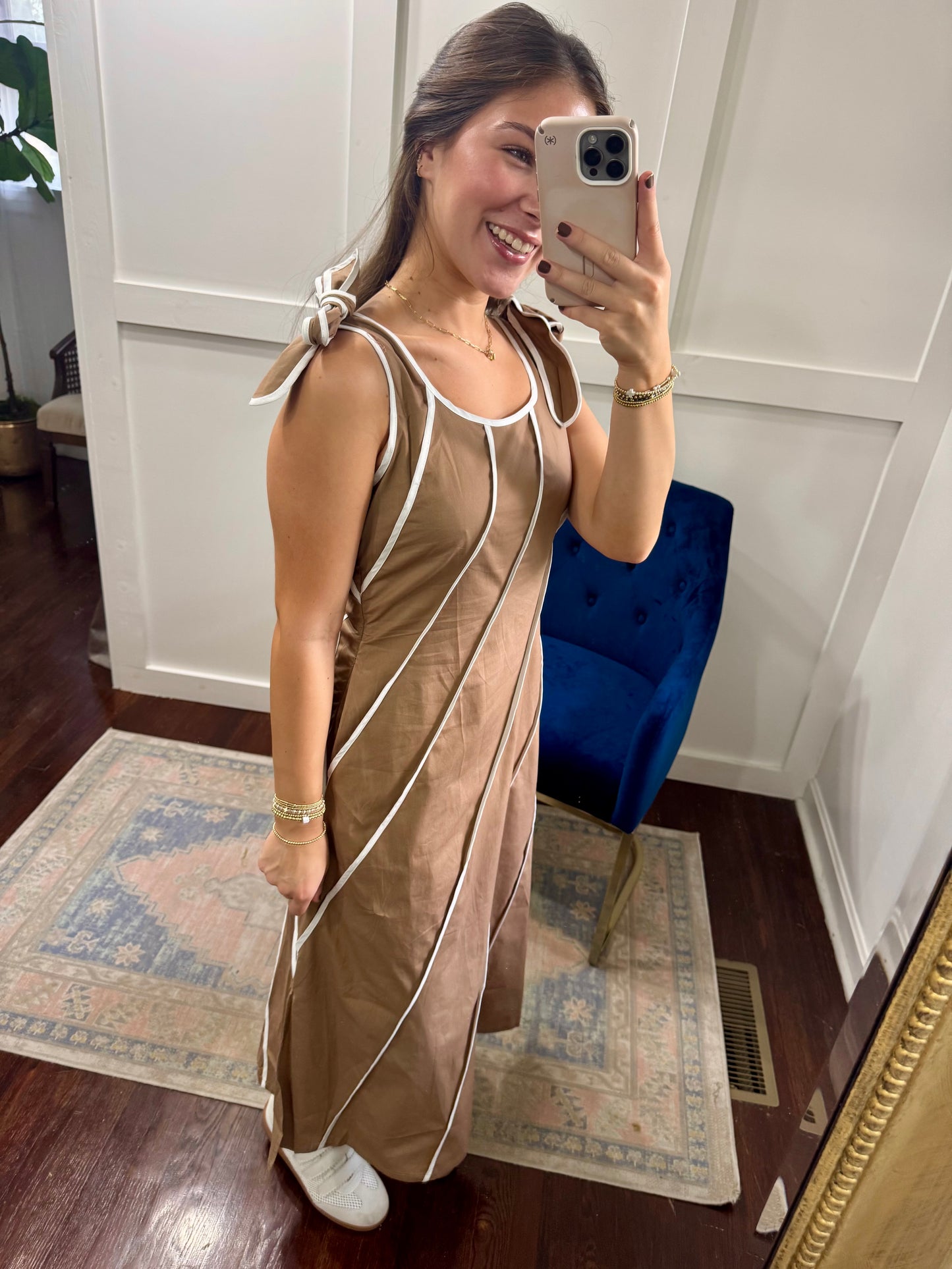 Mocha and ivory midi