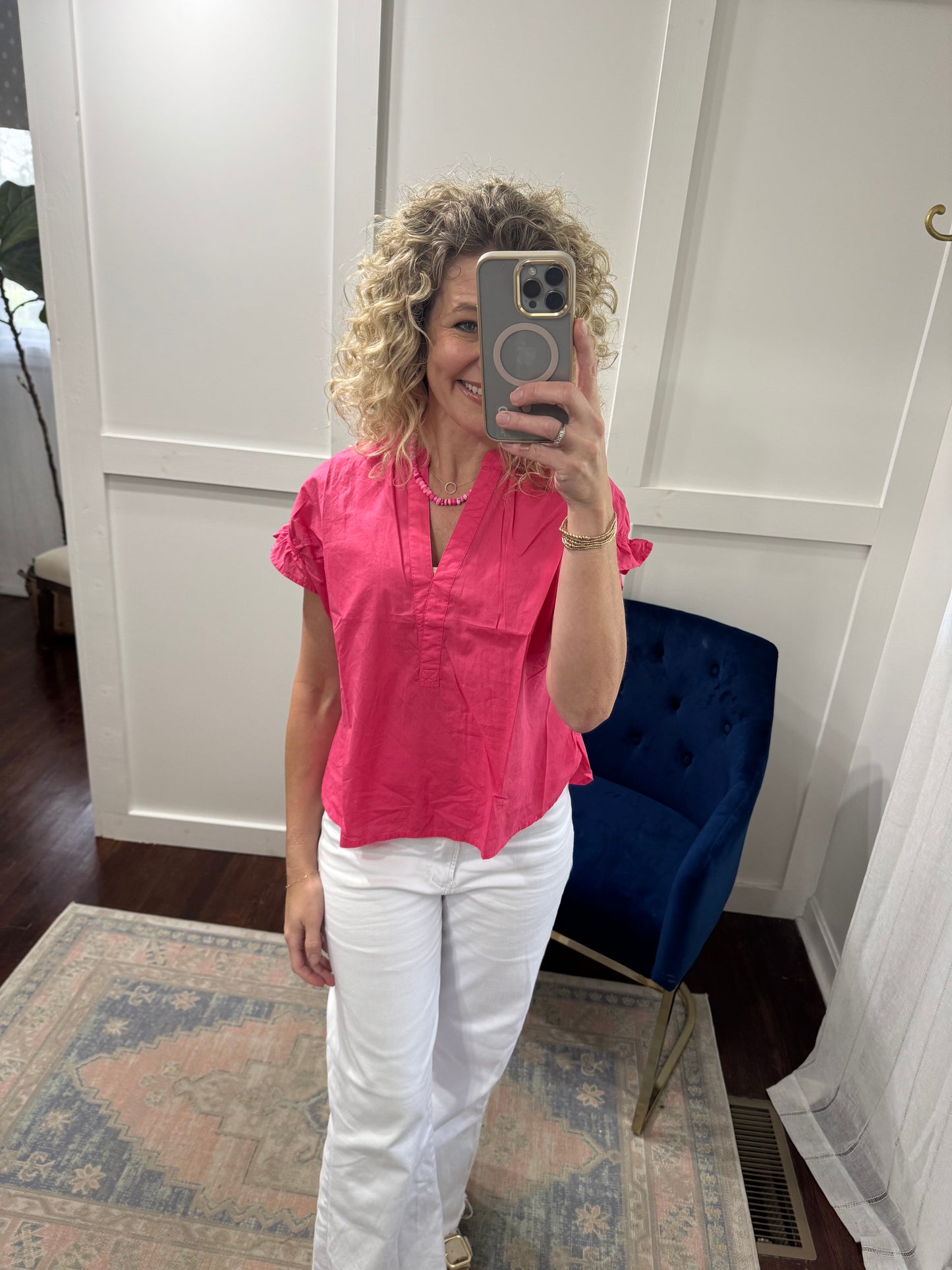 Julia rasberry blouse