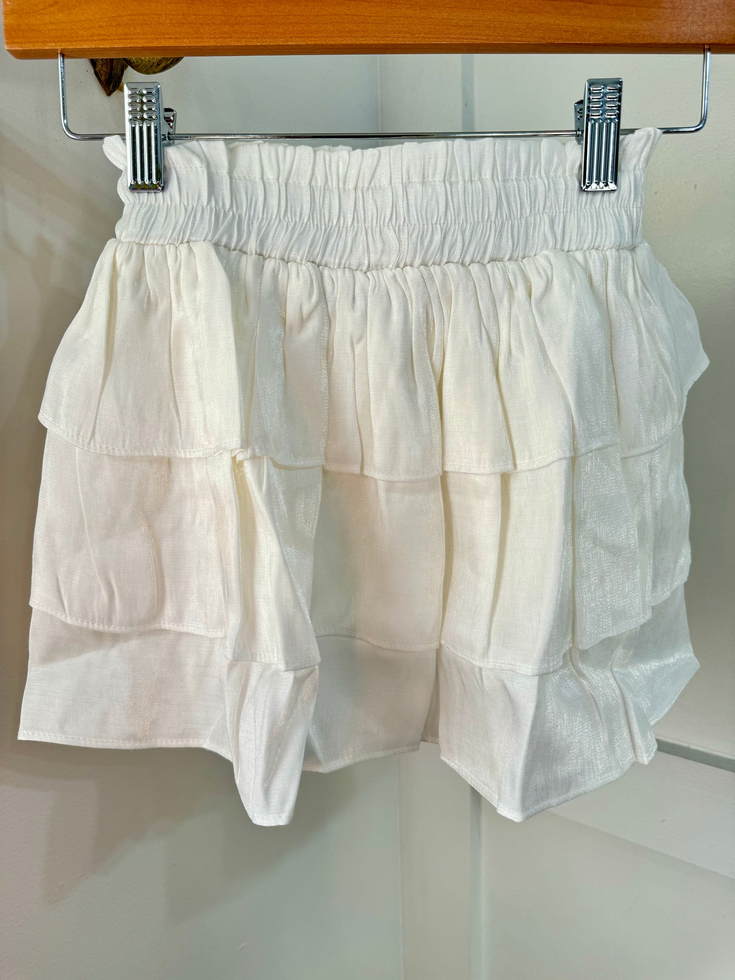 Luna skirt white shimmer
