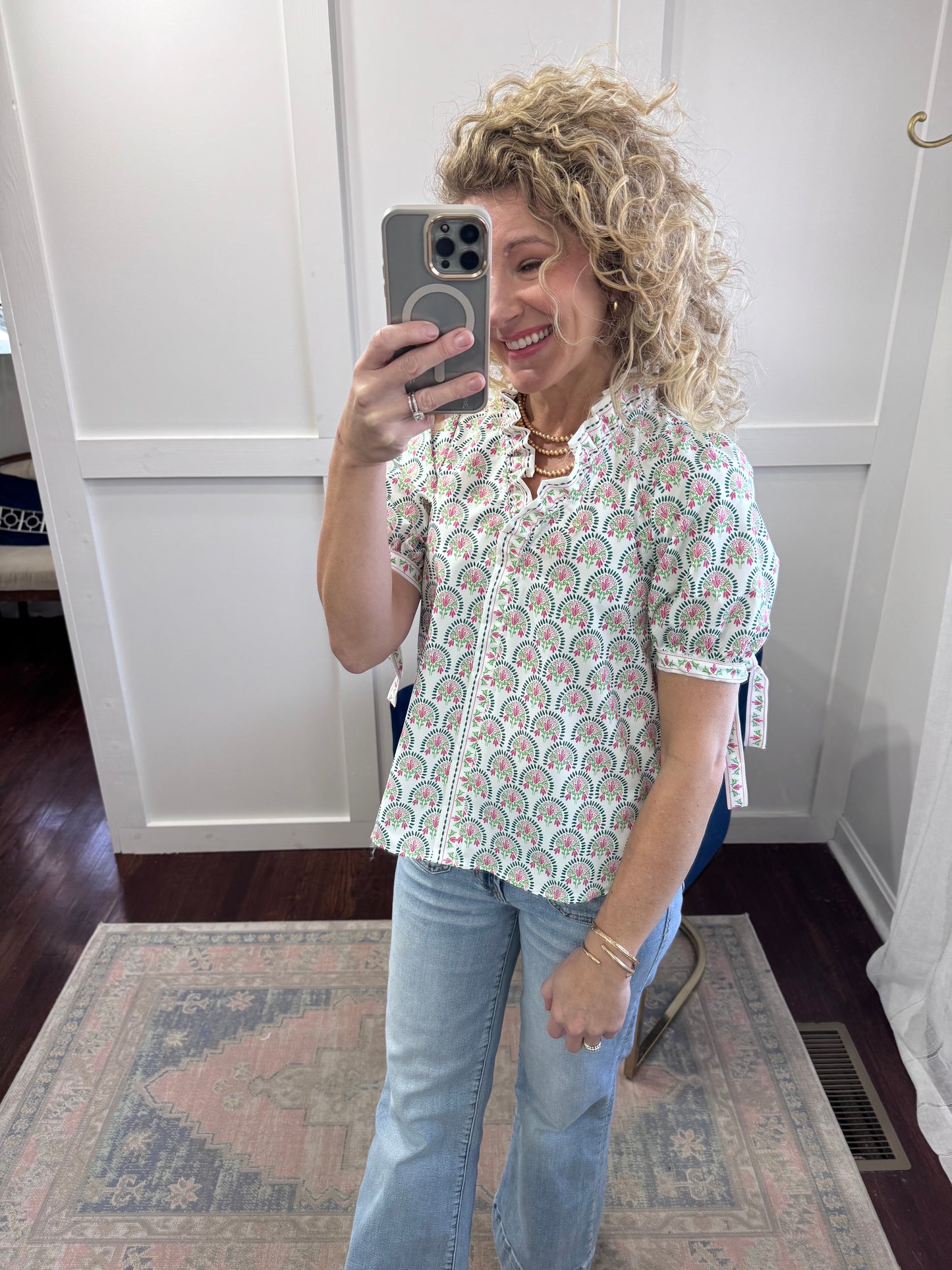 Brynn sunshower floral blouse
