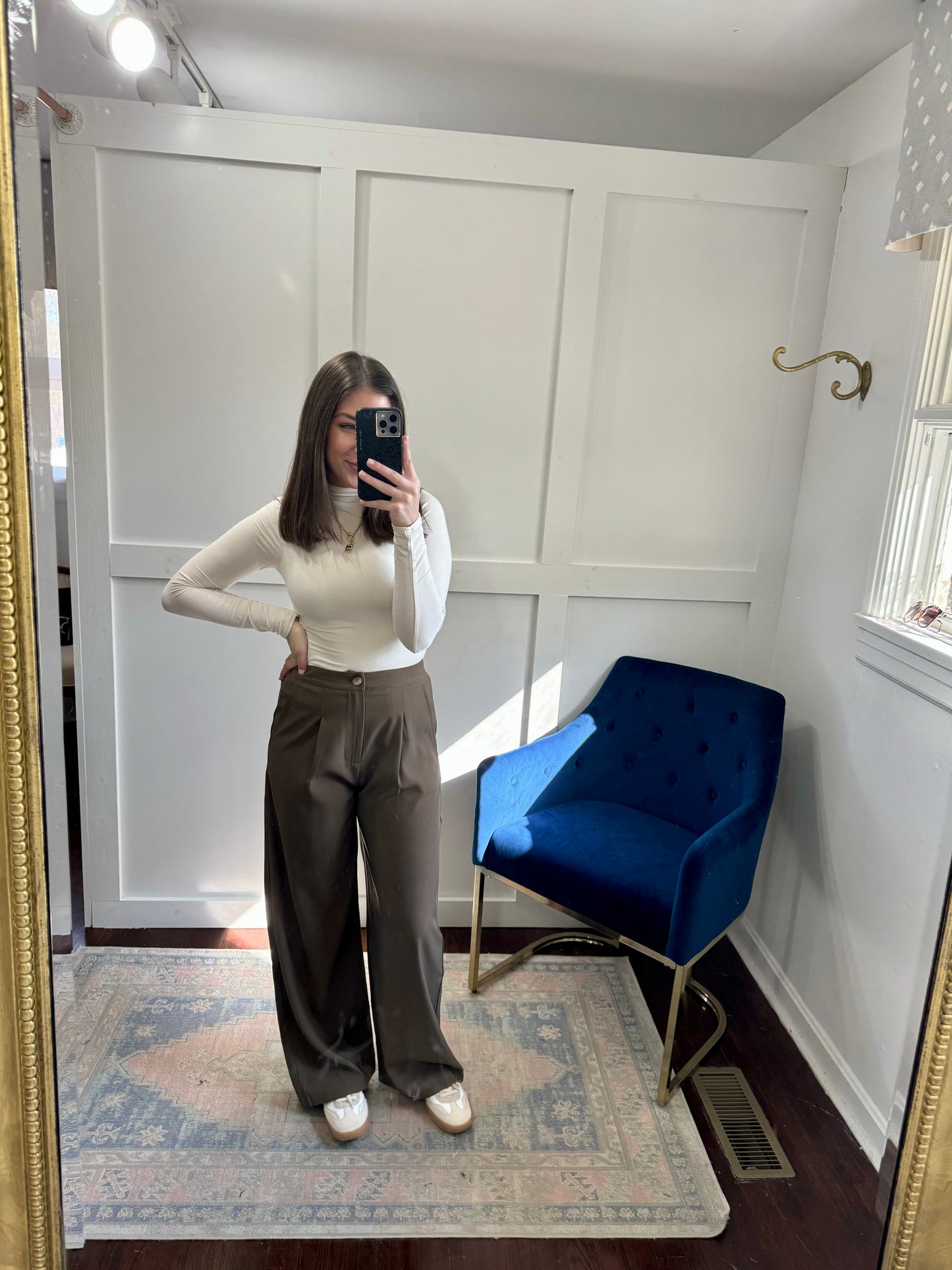 Silent streets pants olive brown