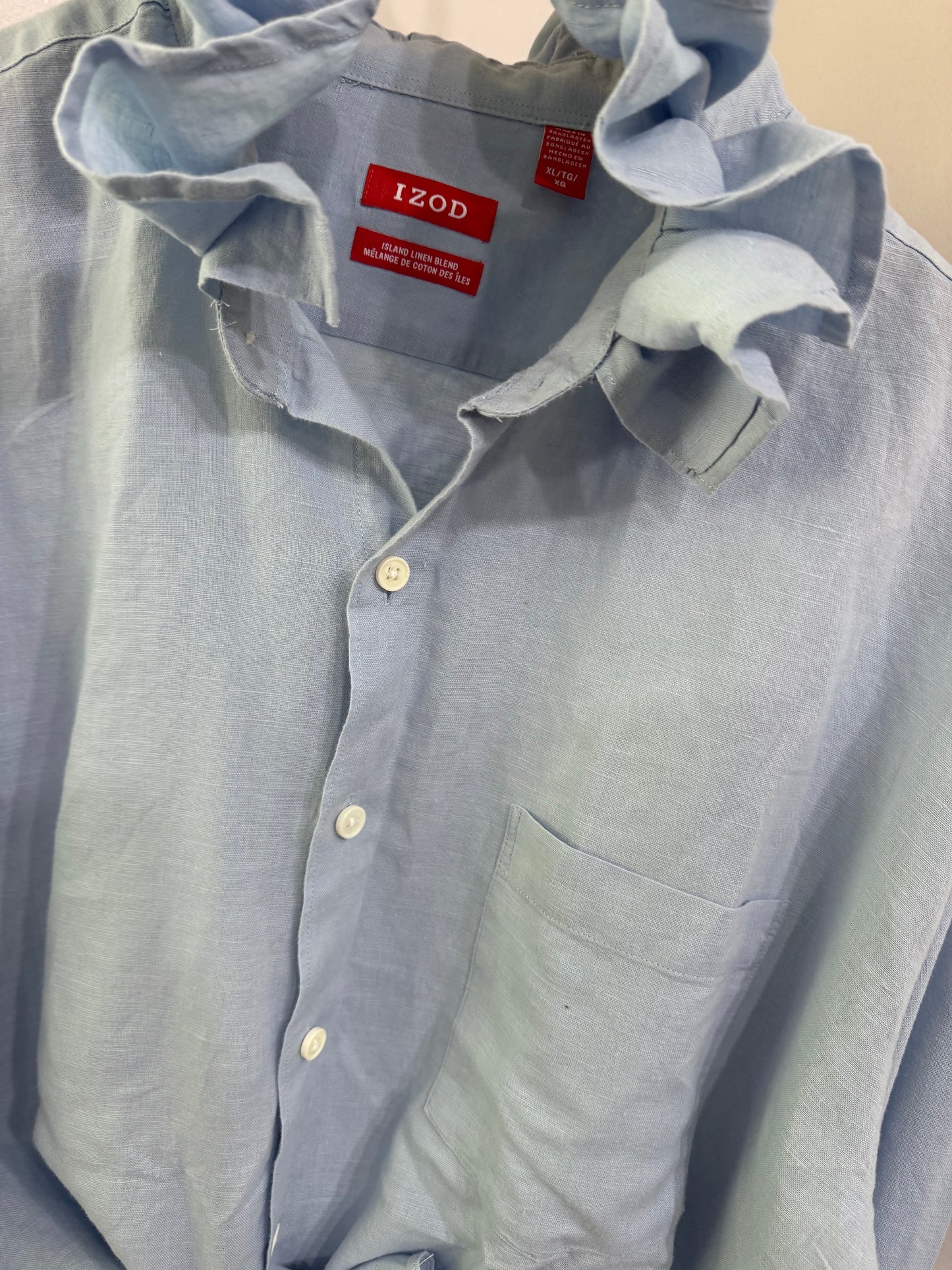 repurposed buttondown blue linen