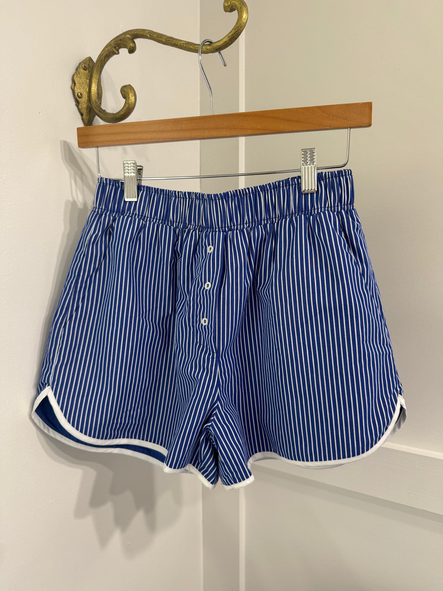 Blue pinstripe boxer short