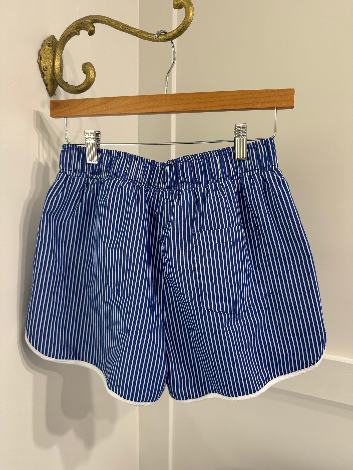 Blue pinstripe boxer short