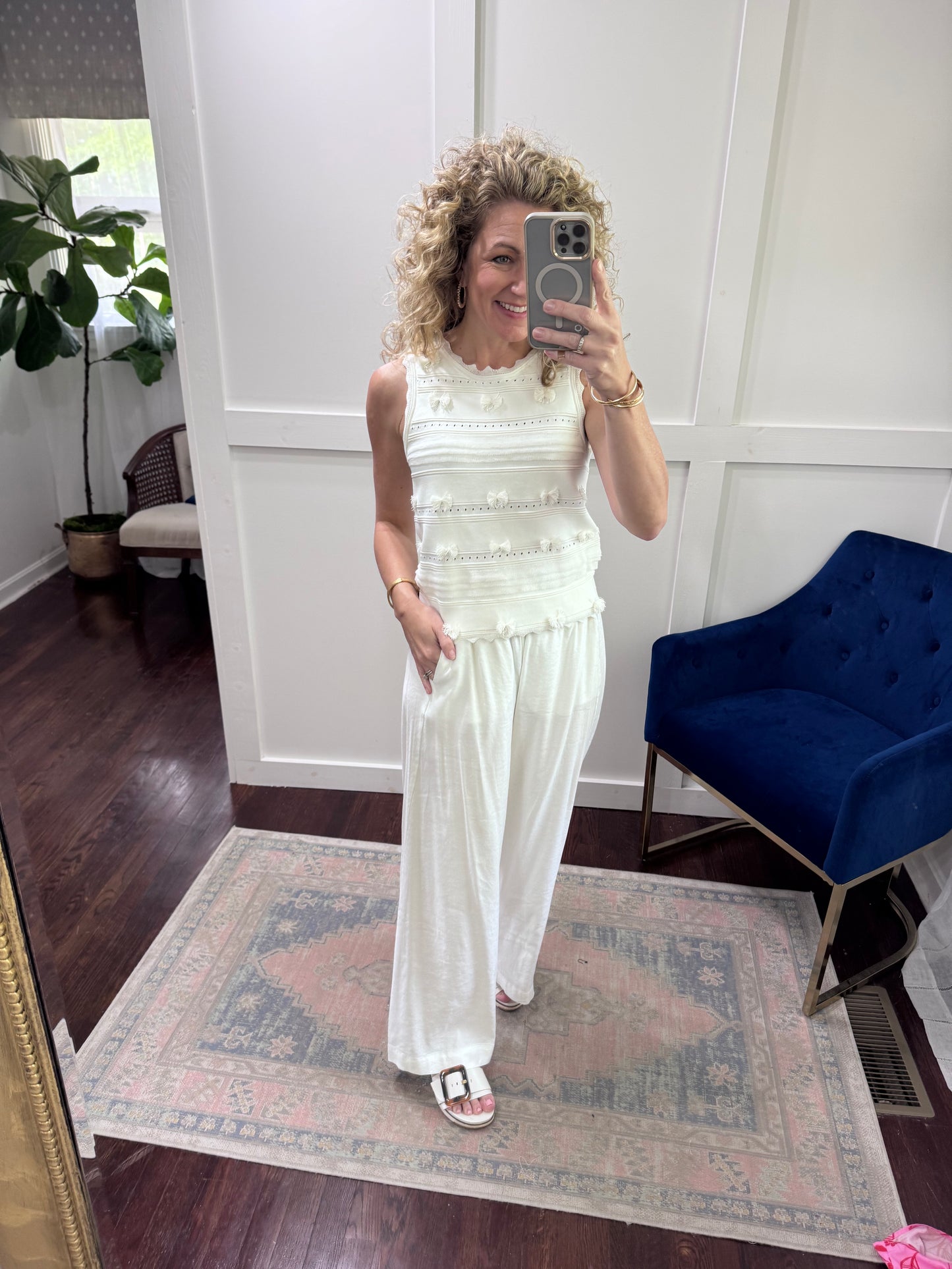 Paris pant in white