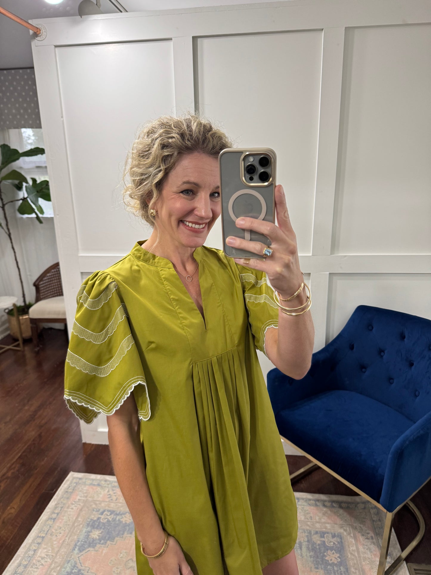 Chartreuse dress