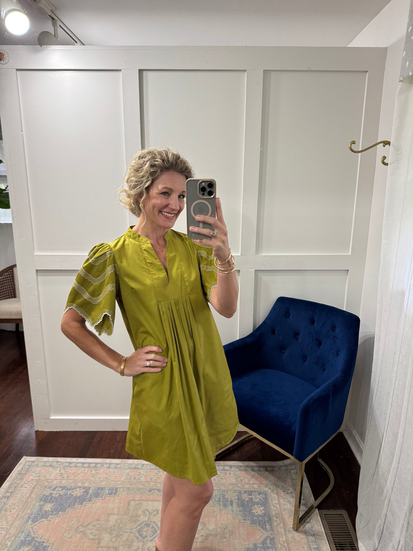 Chartreuse dress