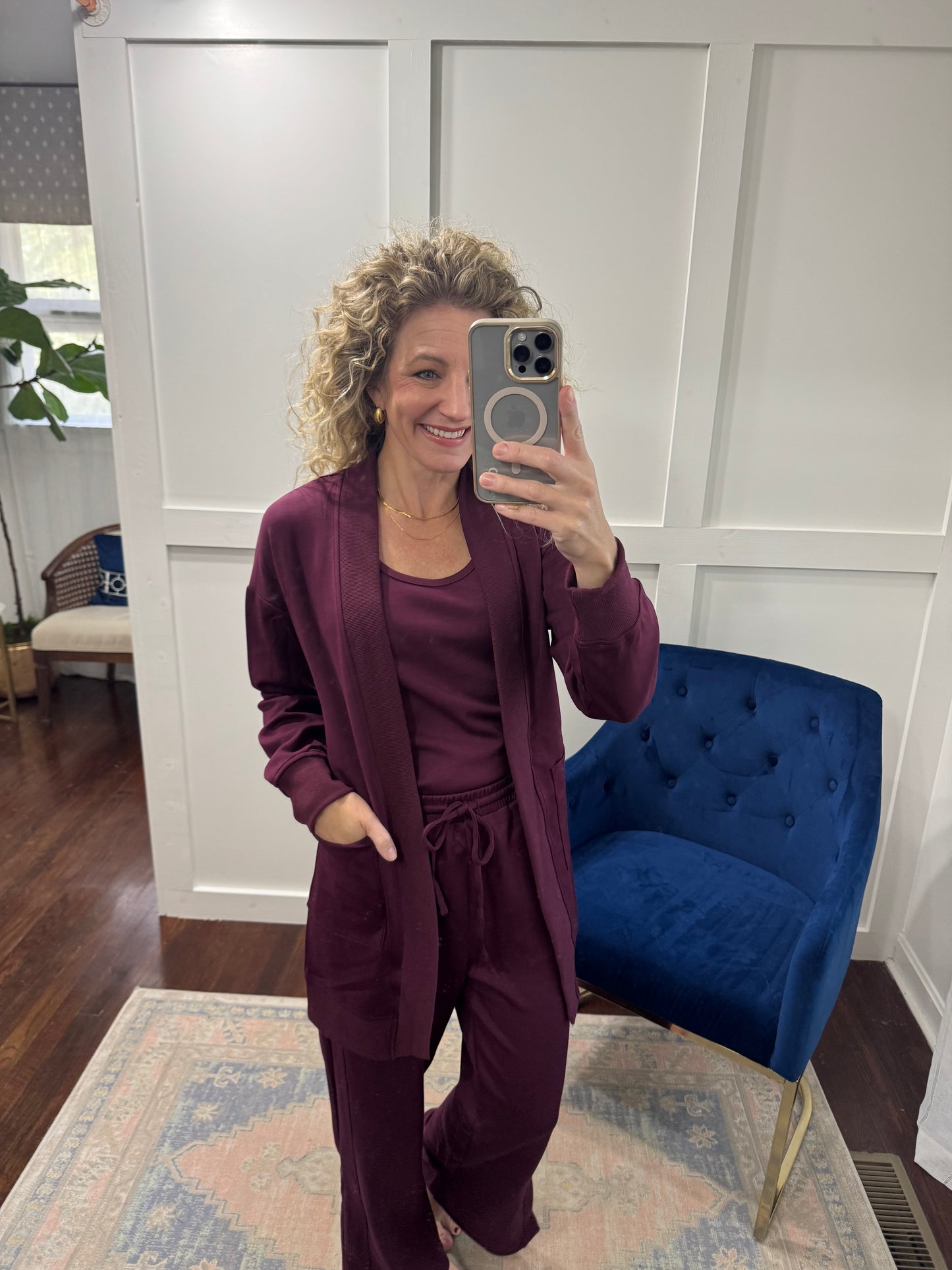 Port scuba cardigan