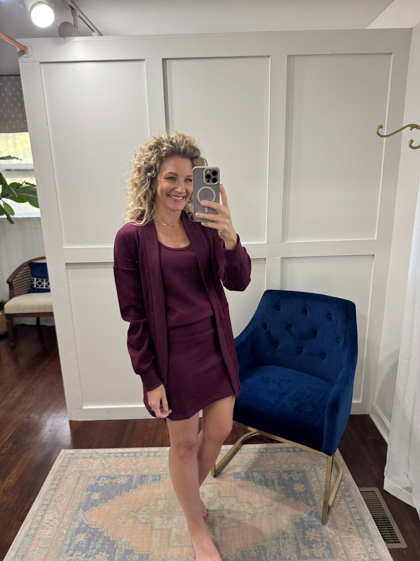 Port scuba cardigan