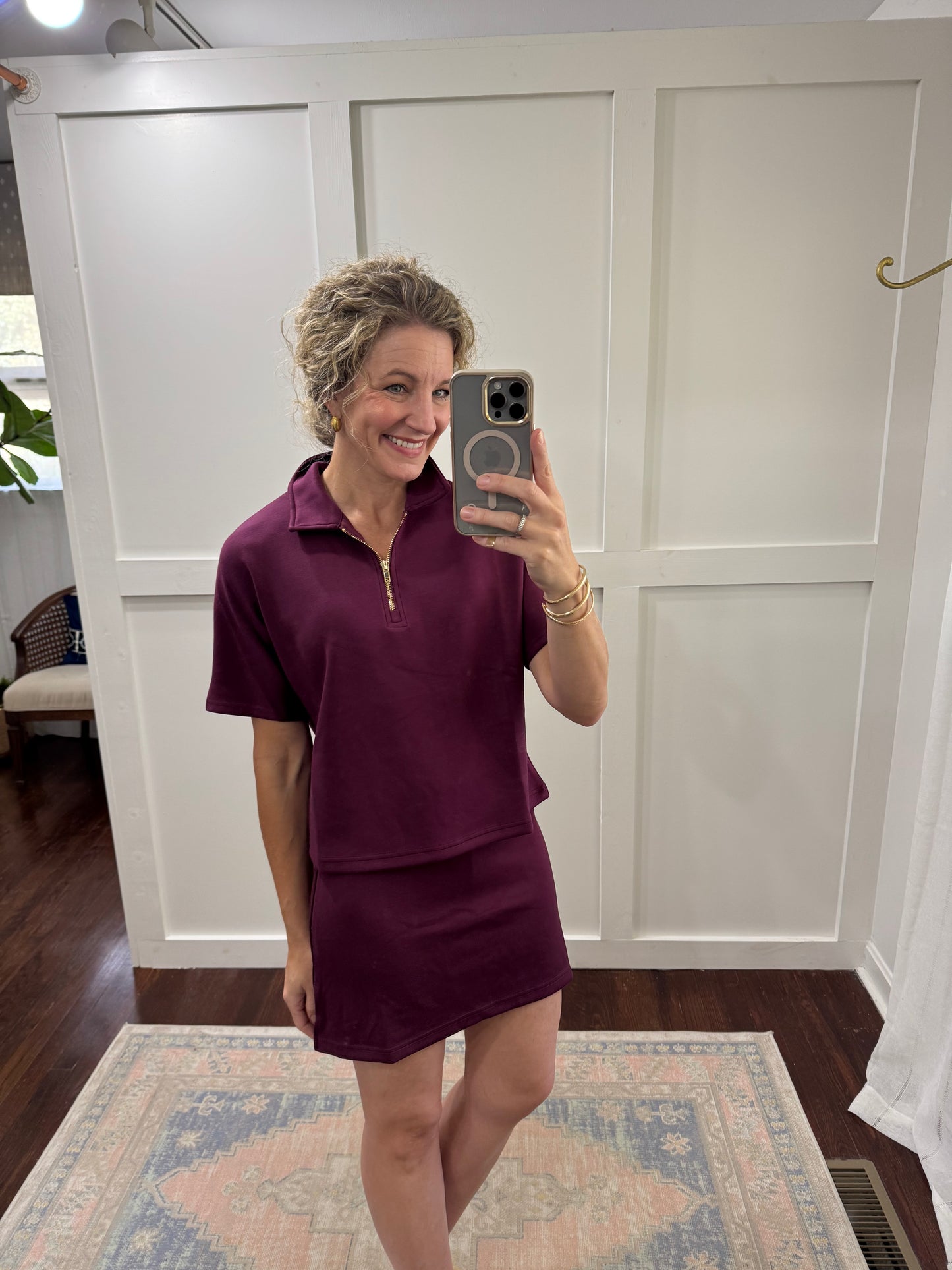 Port quarter zip top