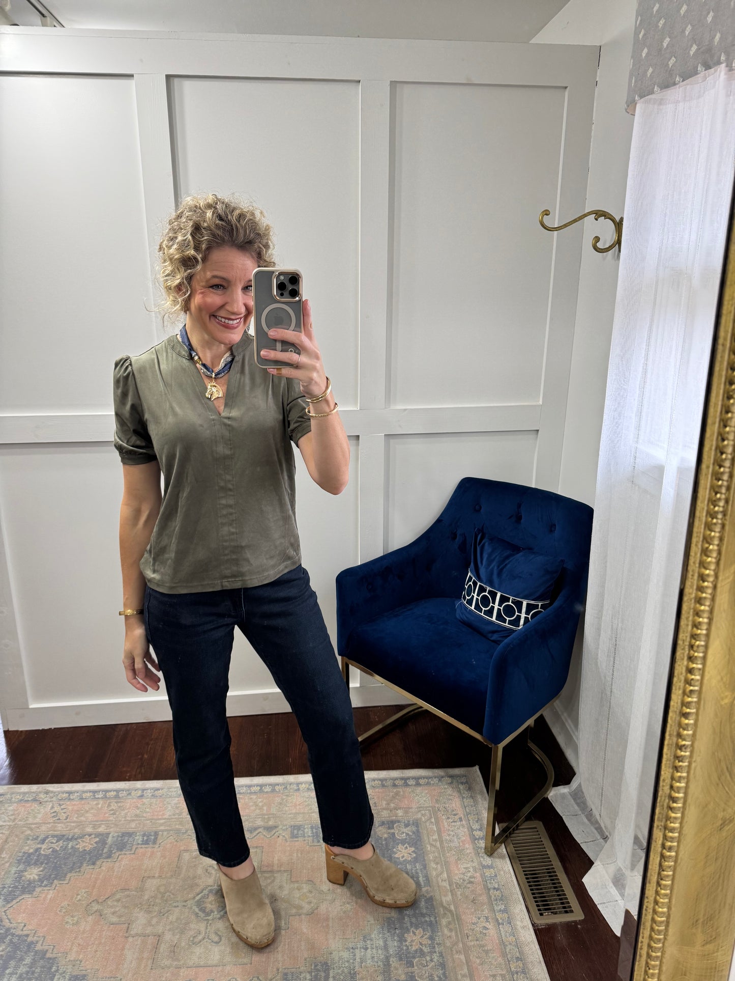 Kalia suede top