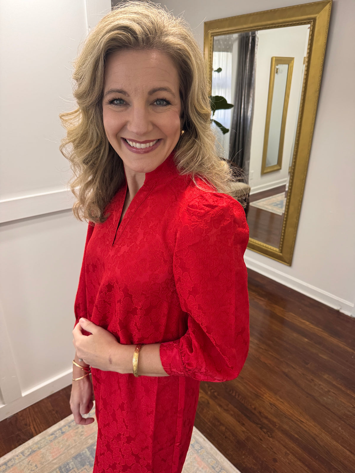 Realyn Red floral dress