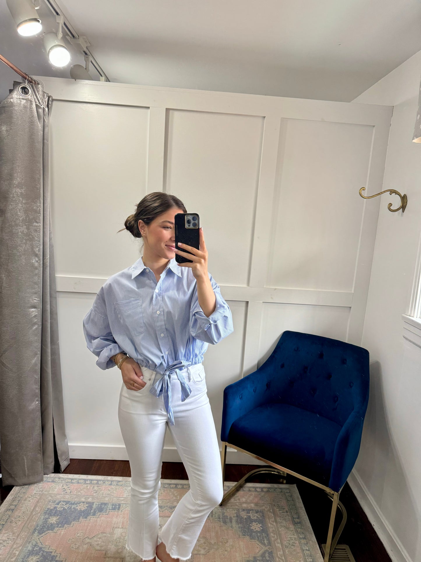 Blue stripe button down