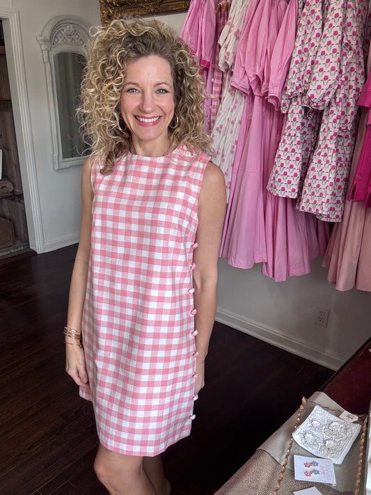 Pink gingham dress