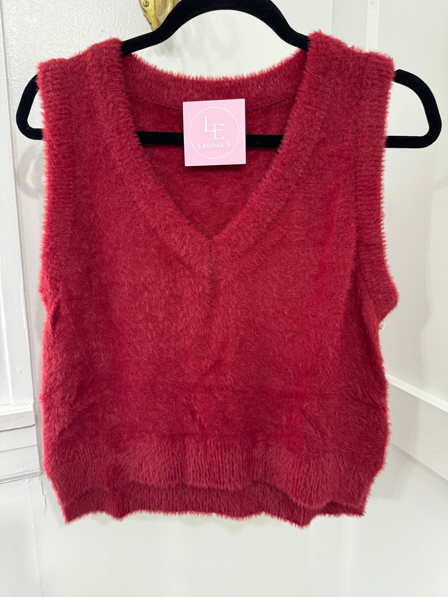 Emmy pomegranate sweater vest