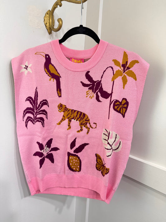 Pink Jungle sweater