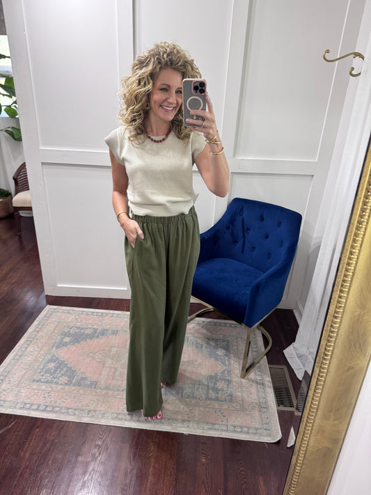 Paris pant brushed cotton