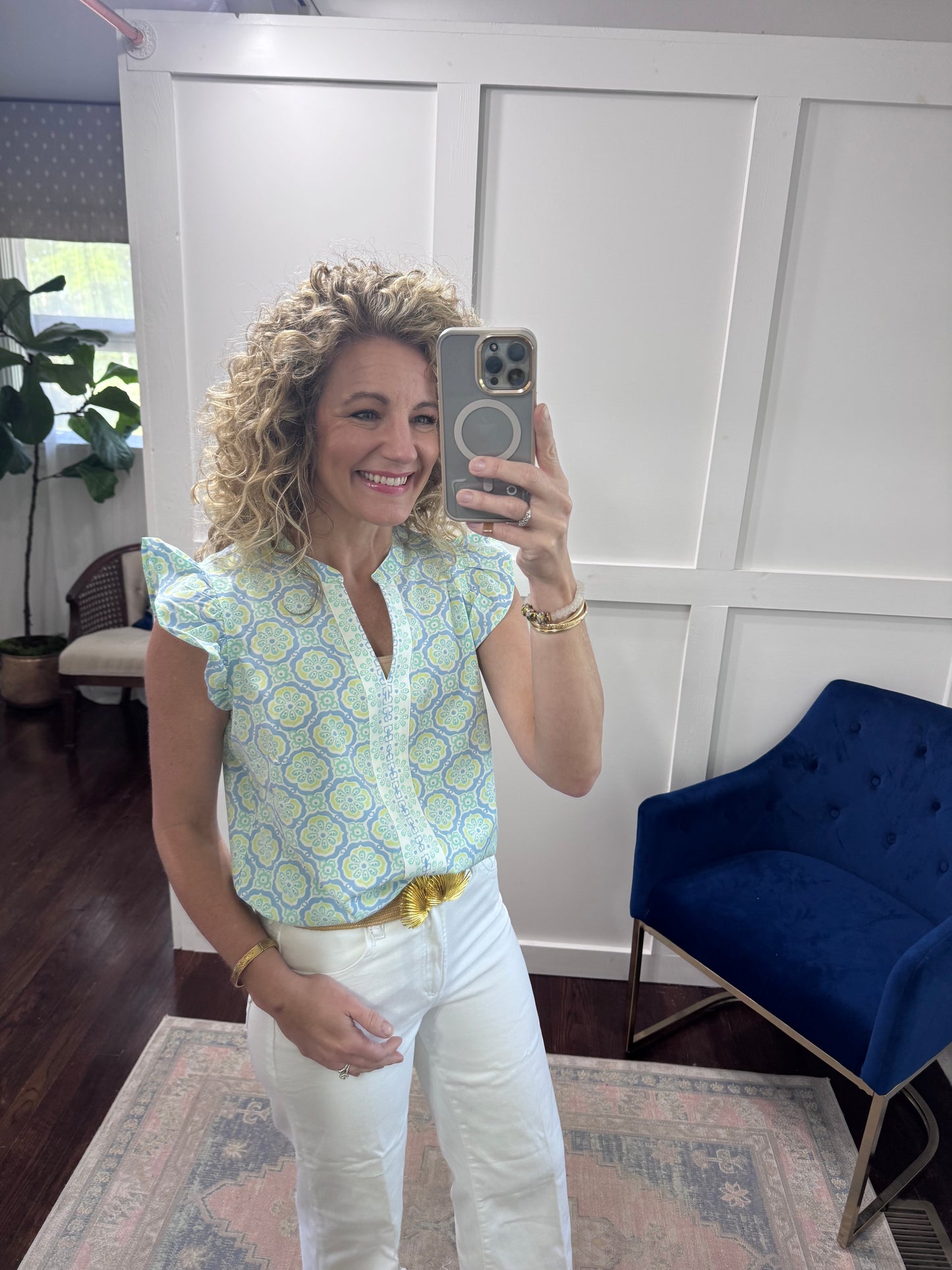 Kira Mosaic charm top