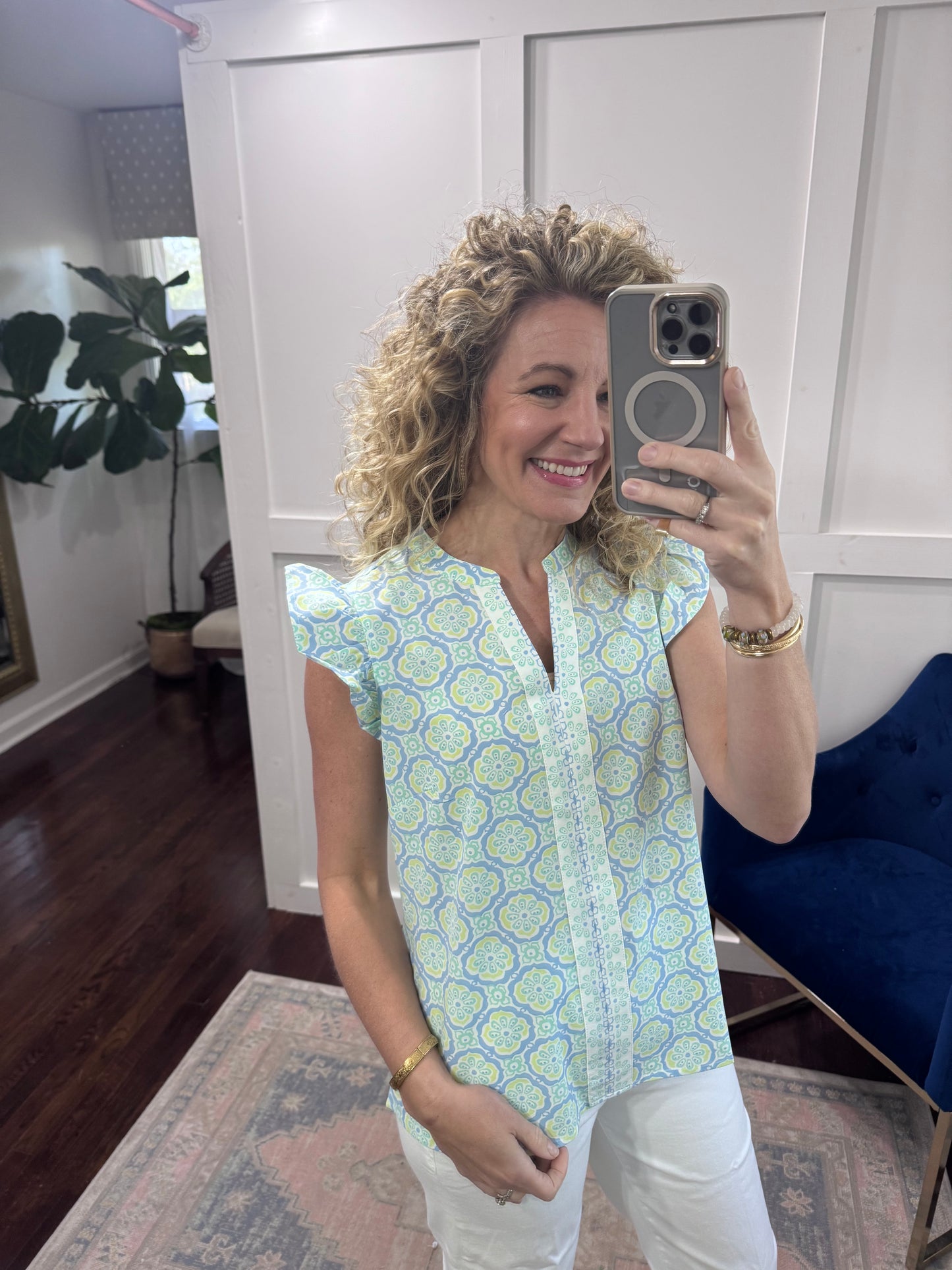Kira Mosaic charm top