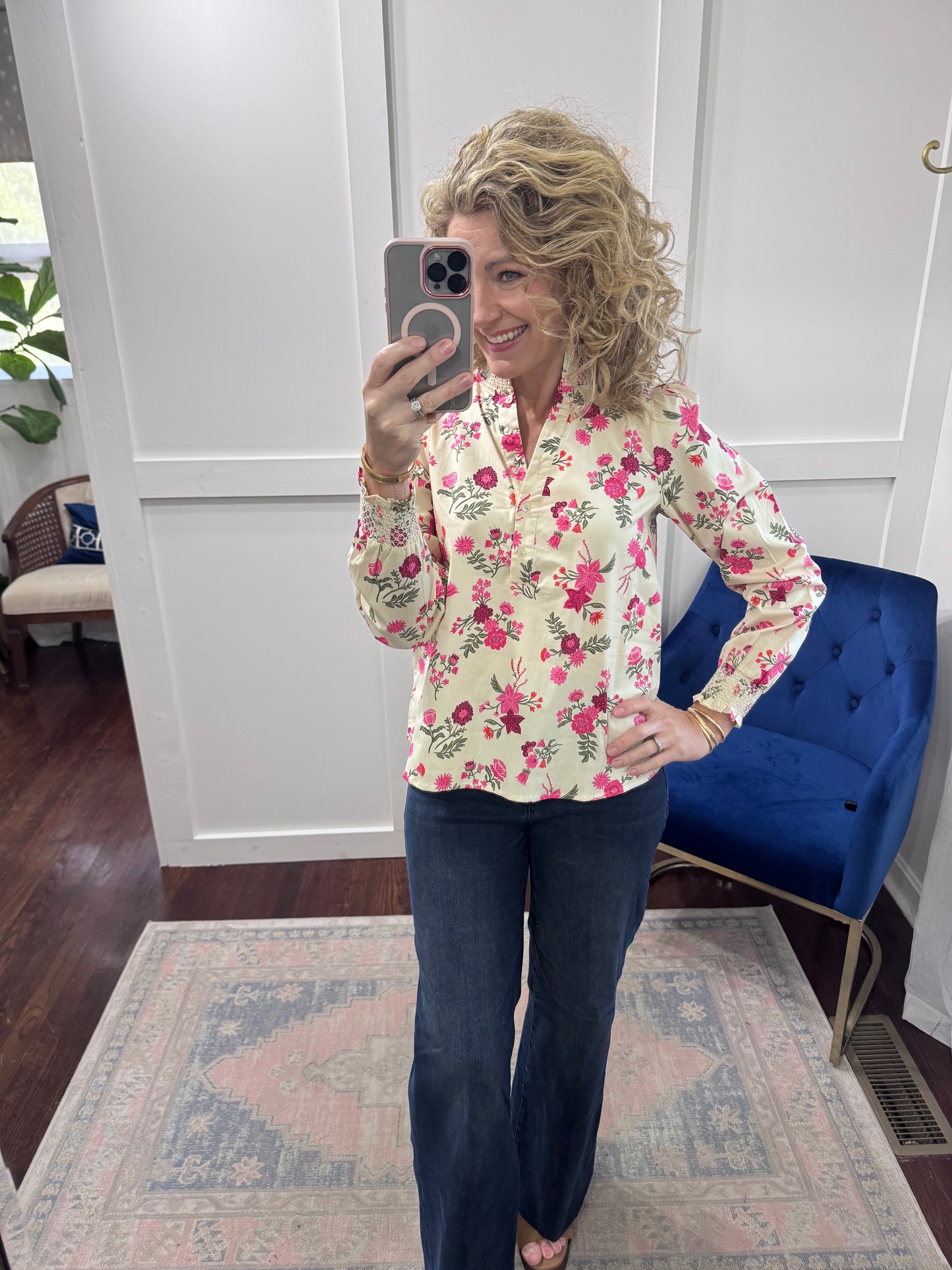 Kimberly Mistflower blouse