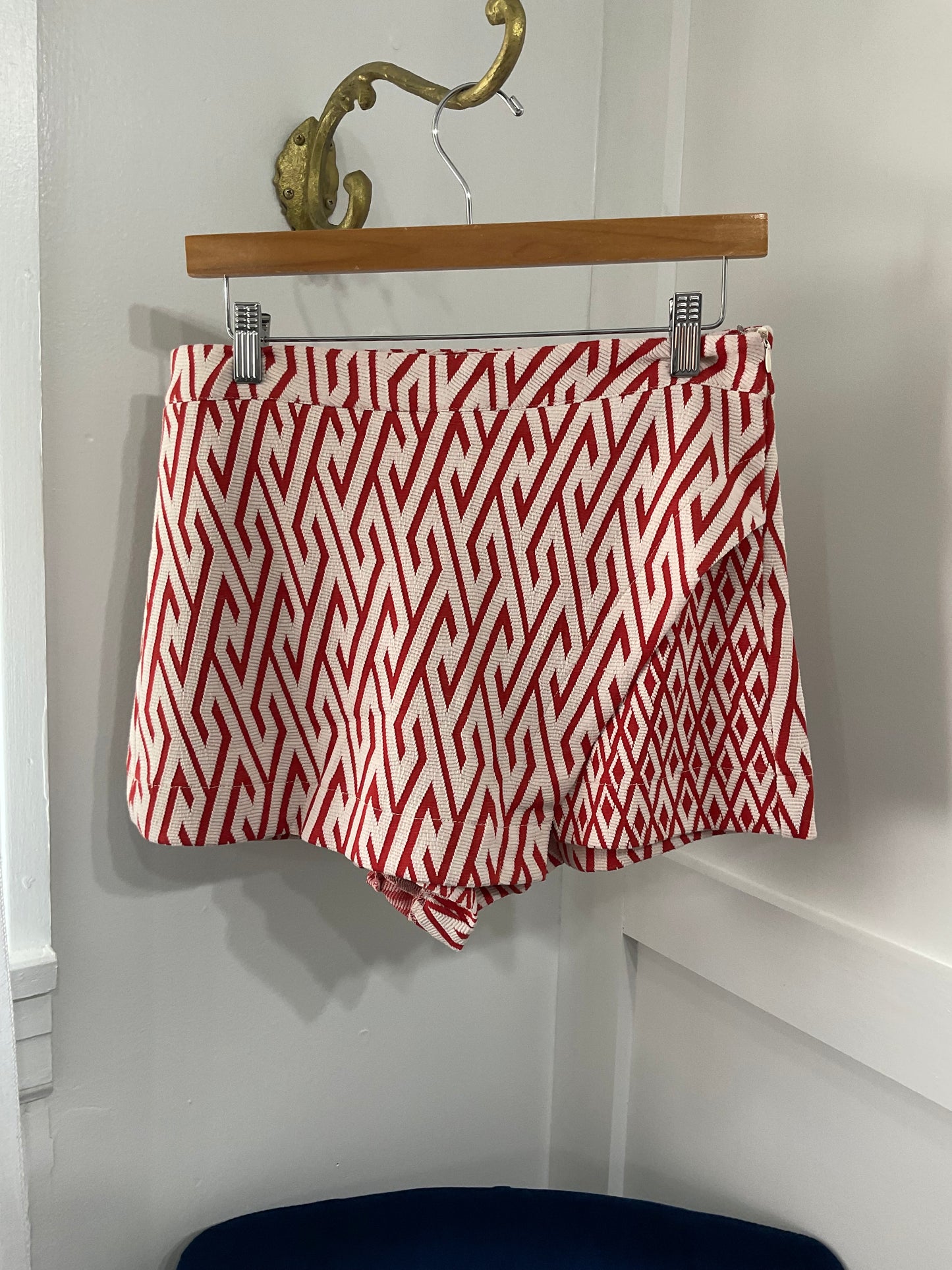 Rust patterned skort