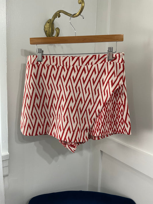 Rust patterned skort