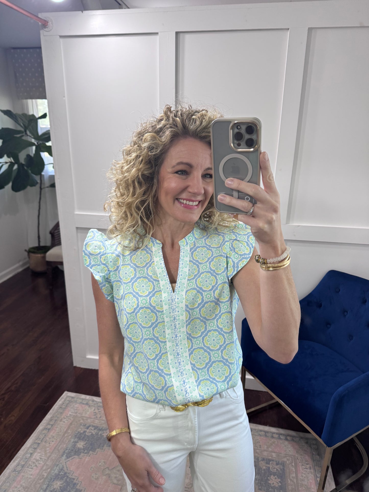 Kira Mosaic charm top