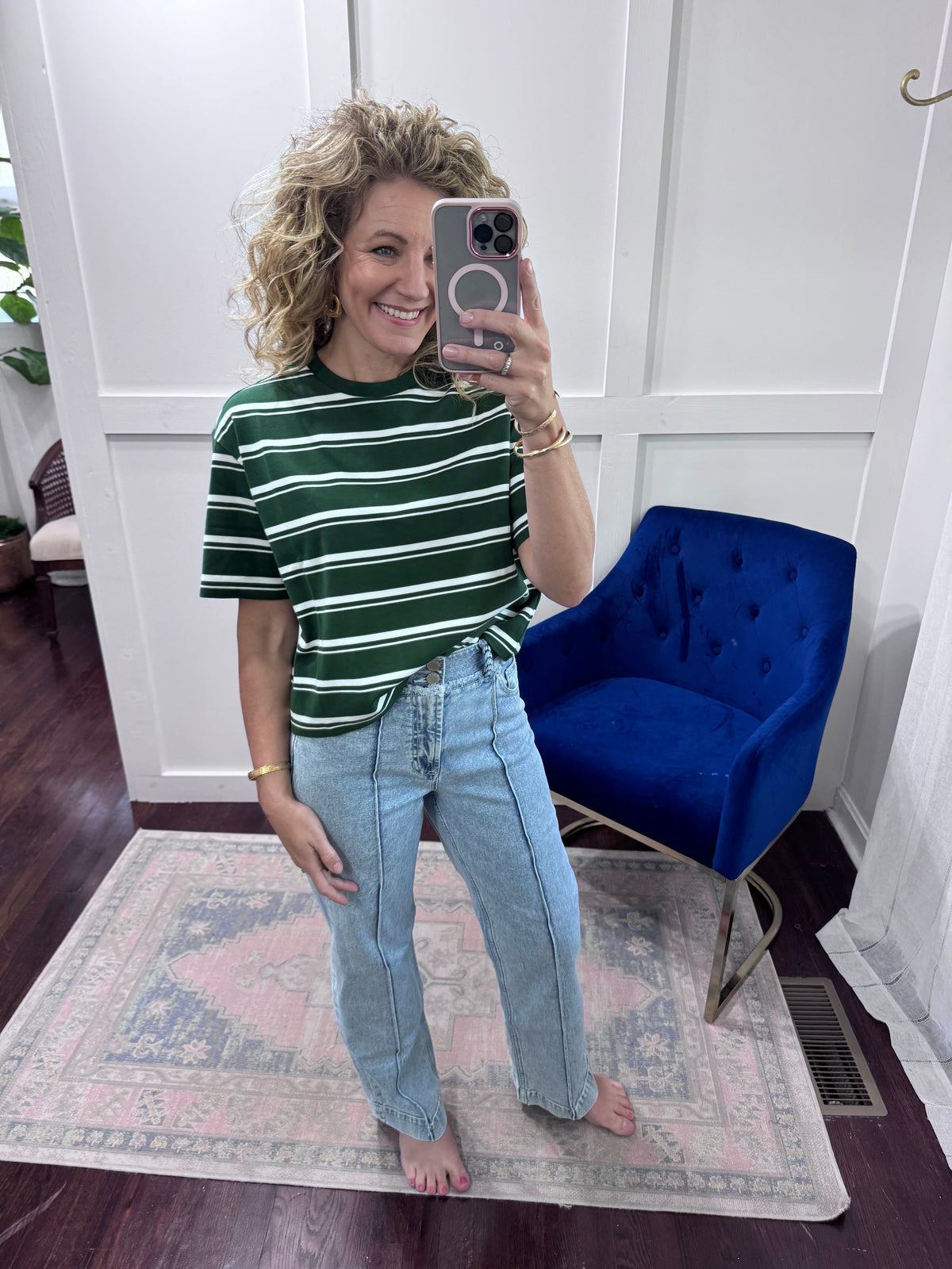Maddox pine stripe tee
