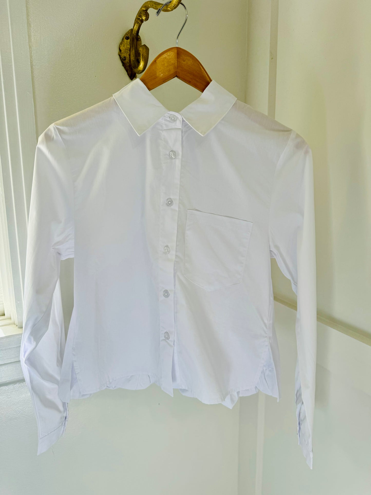 Maribel white button down