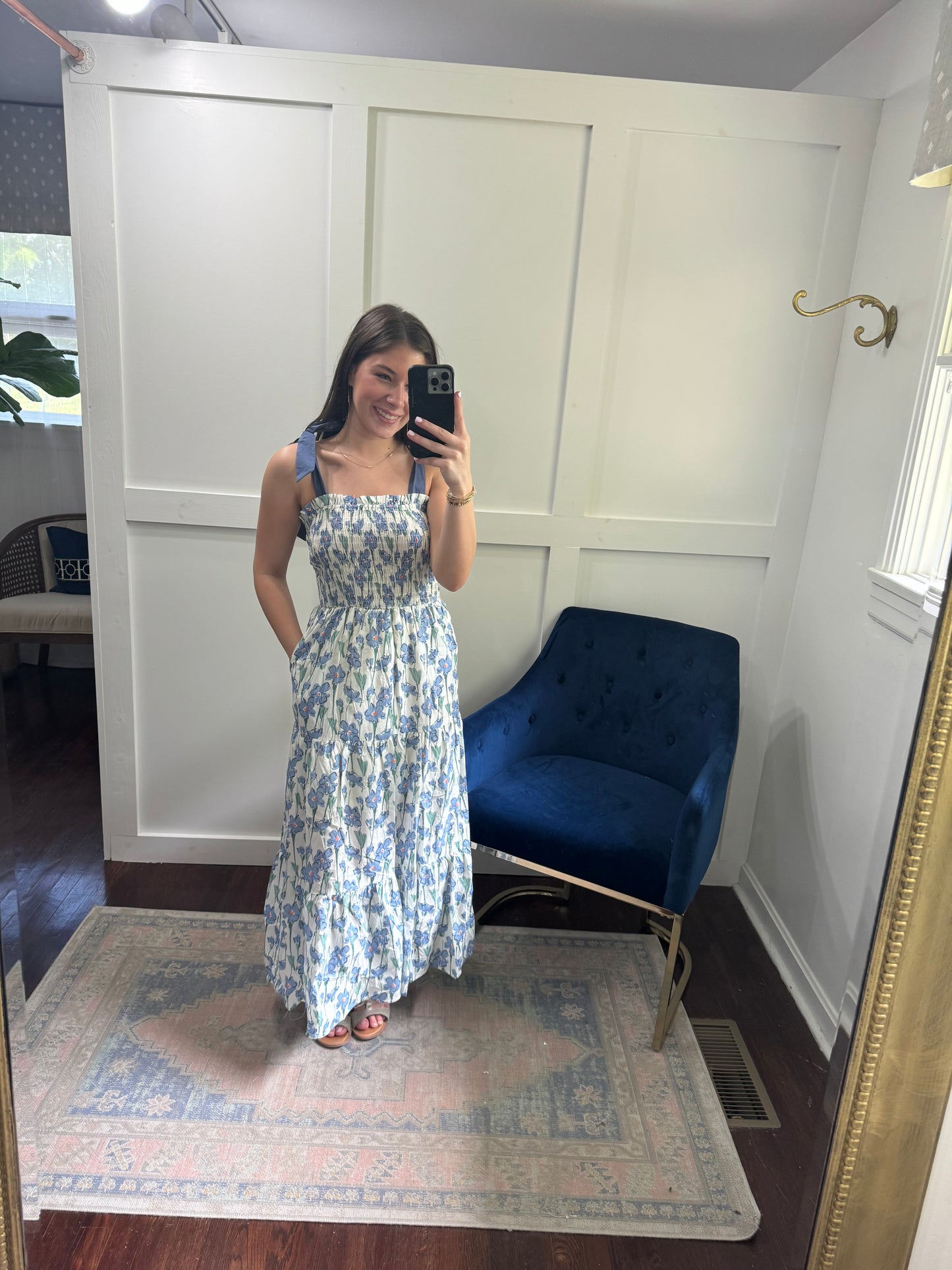 Blue poppy midi