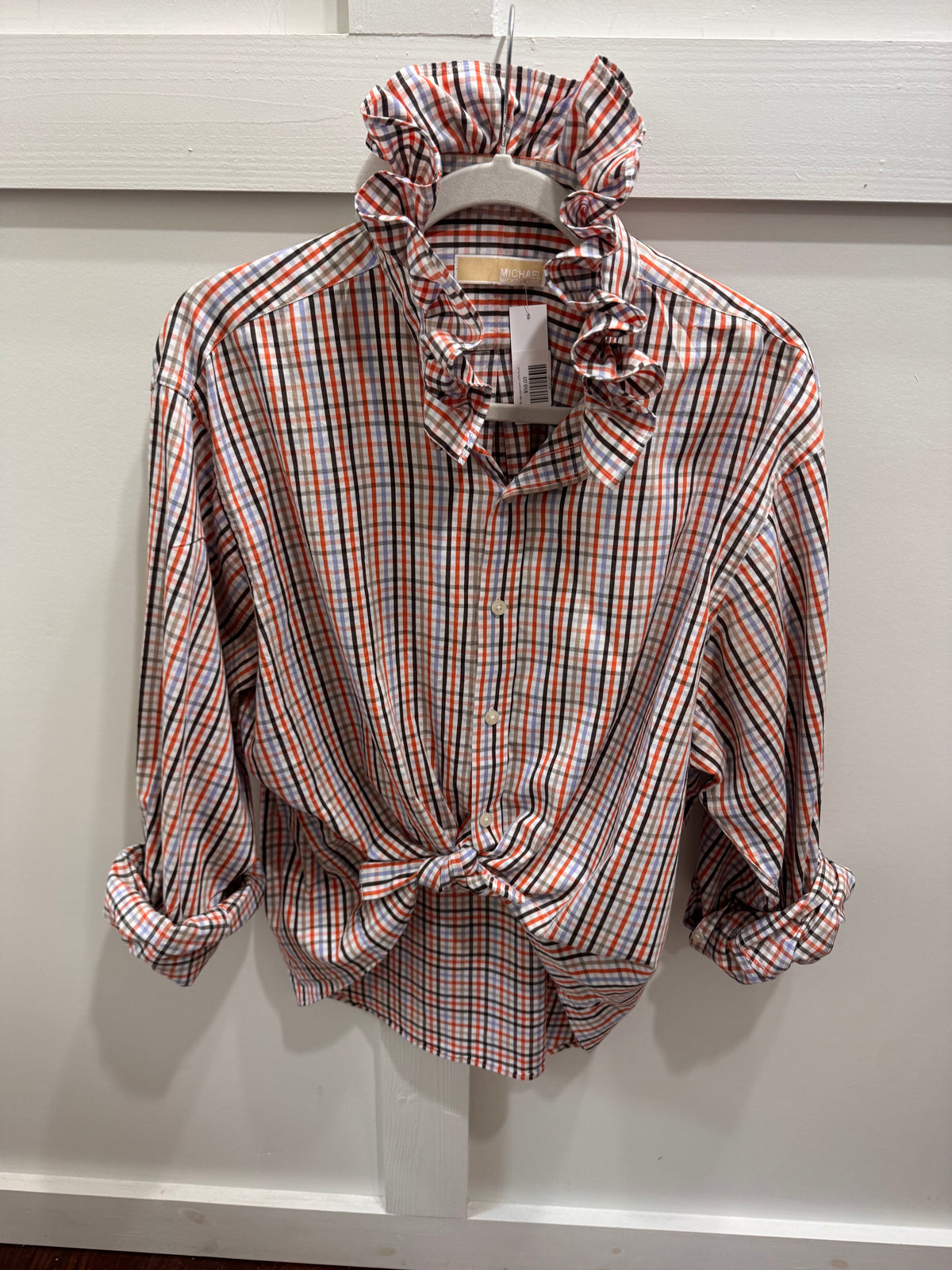 MK repurposed ruffle buttondown