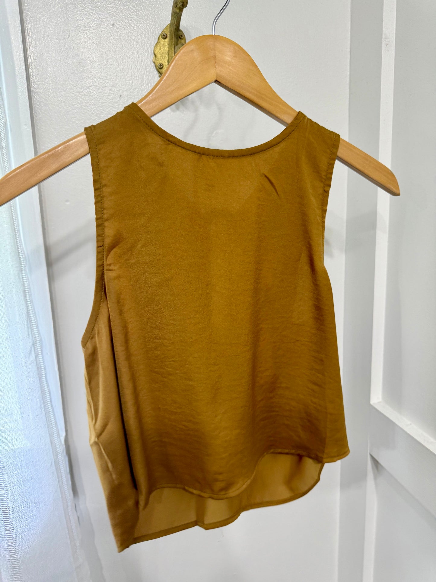 Fast Lane gold satin blouse