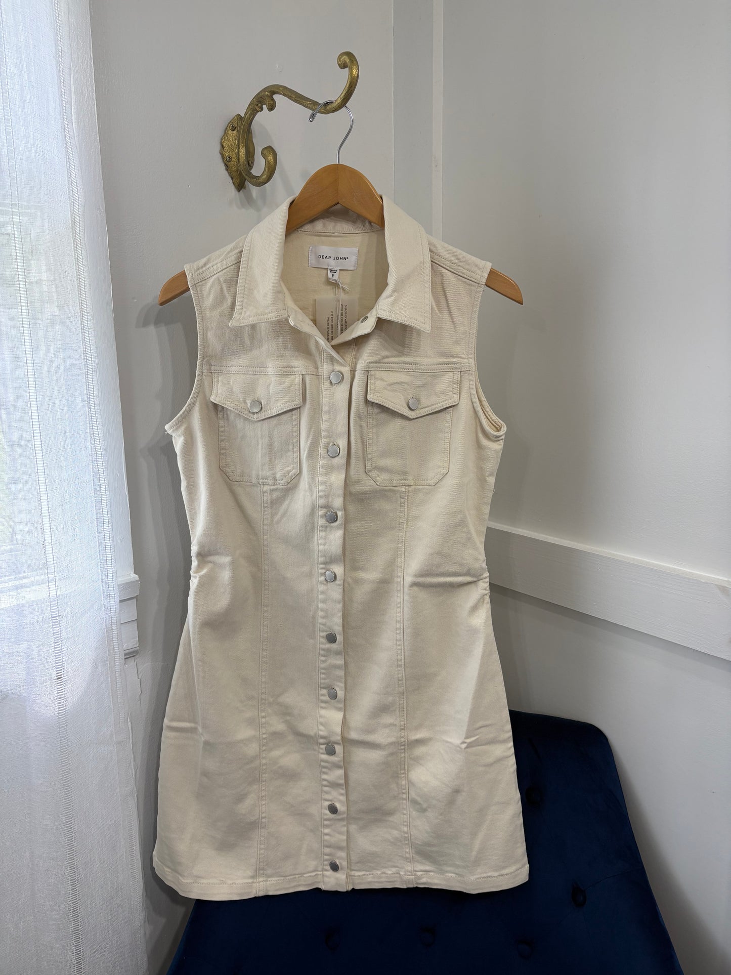 Saira wheat denim dress