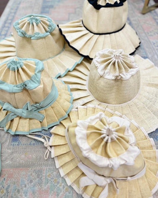 foldable straw capri hat kids