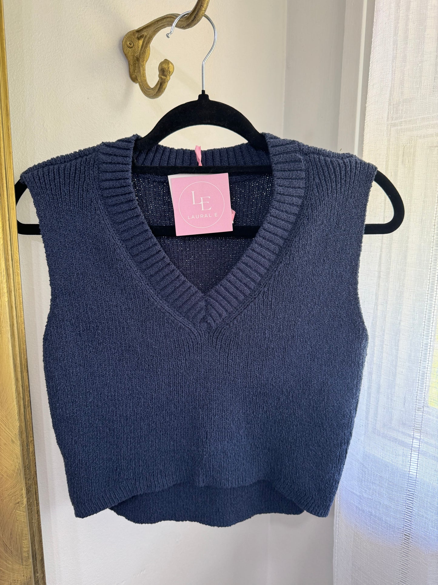 Navy vneck sweater tank