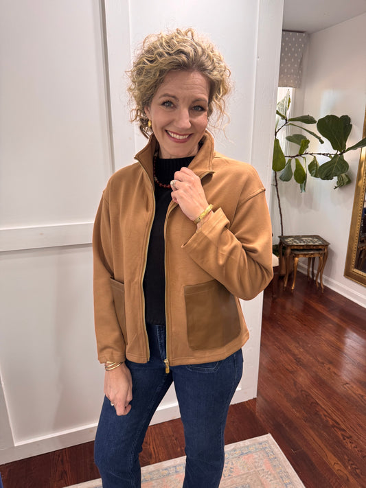 Latte square pocket jacket
