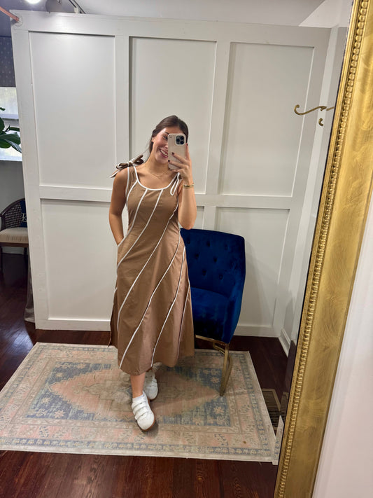 Mocha and ivory midi