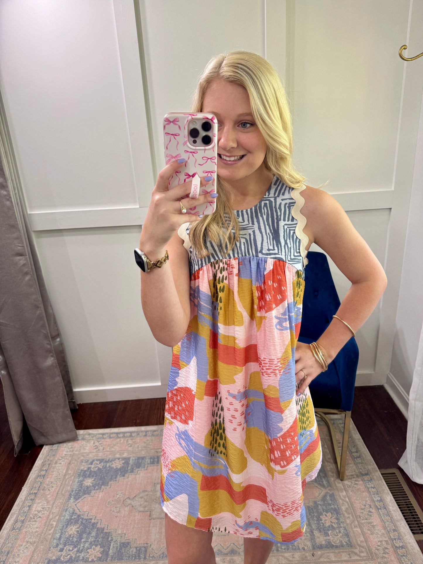 Abstract watercolor dress