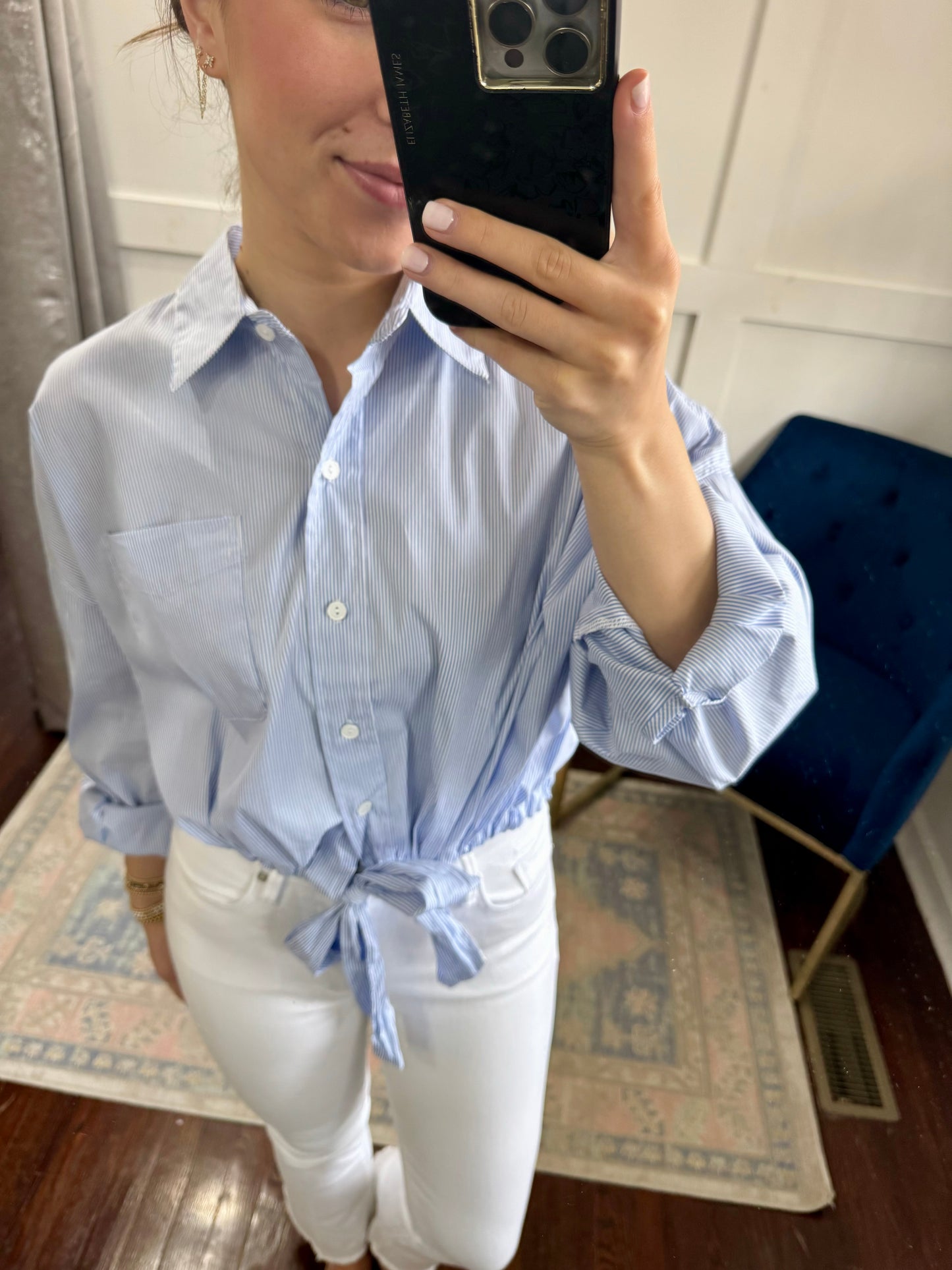 Blue stripe button down