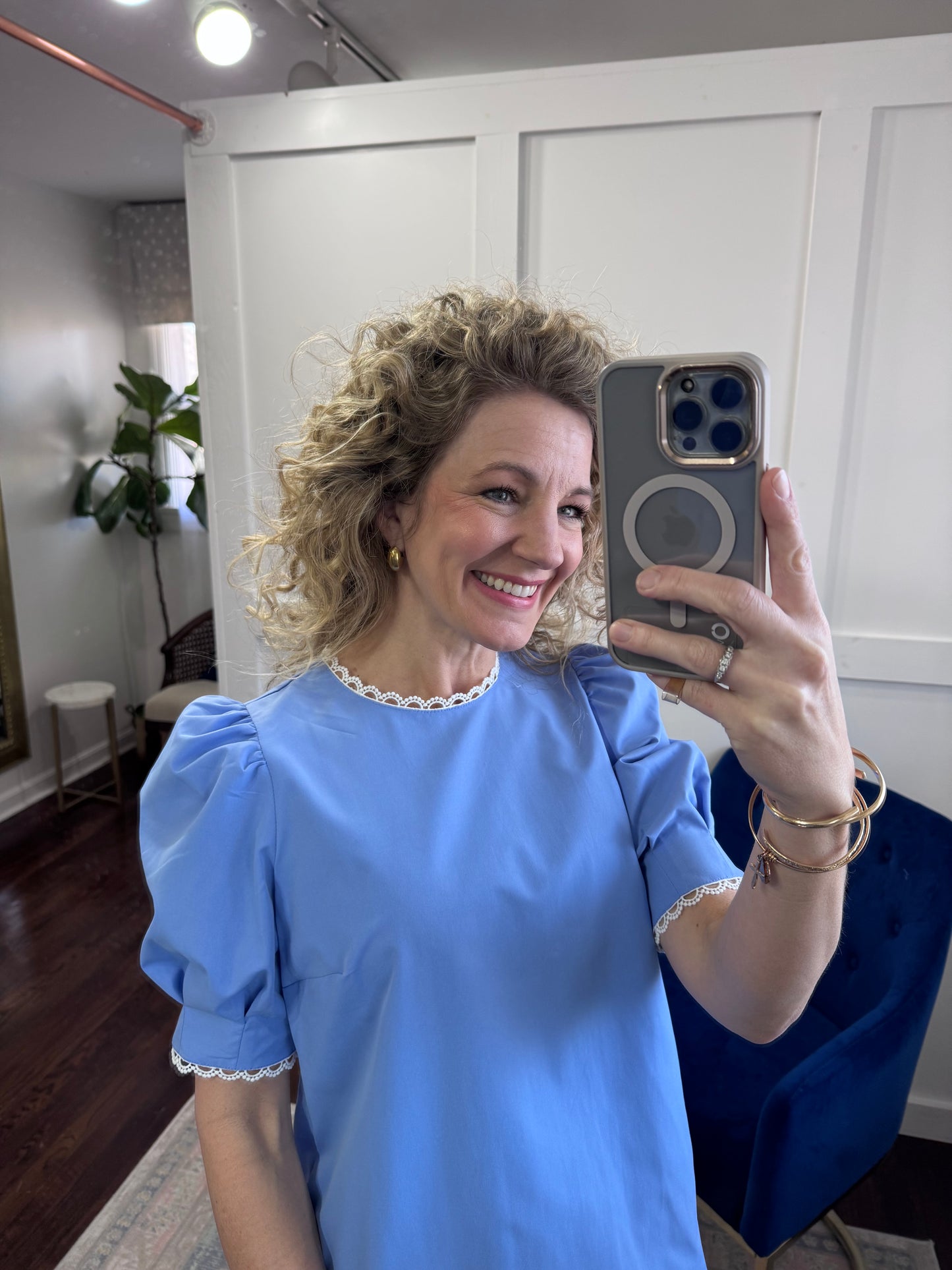 Thea blue blouse