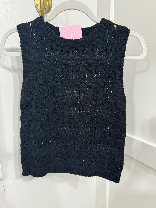 Magnolia black sweater vest