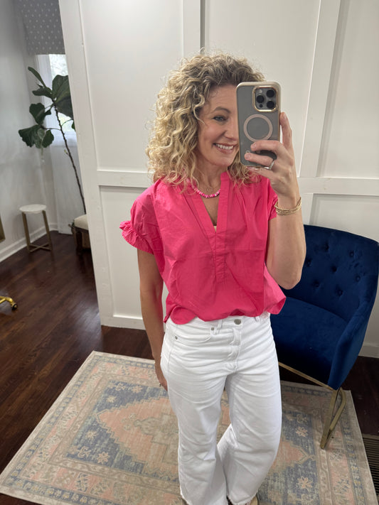 Julia rasberry blouse