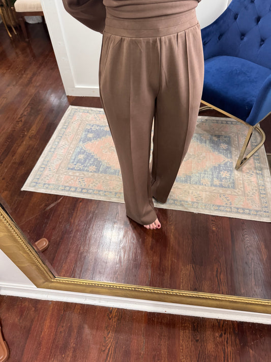 Mocha front seam pants