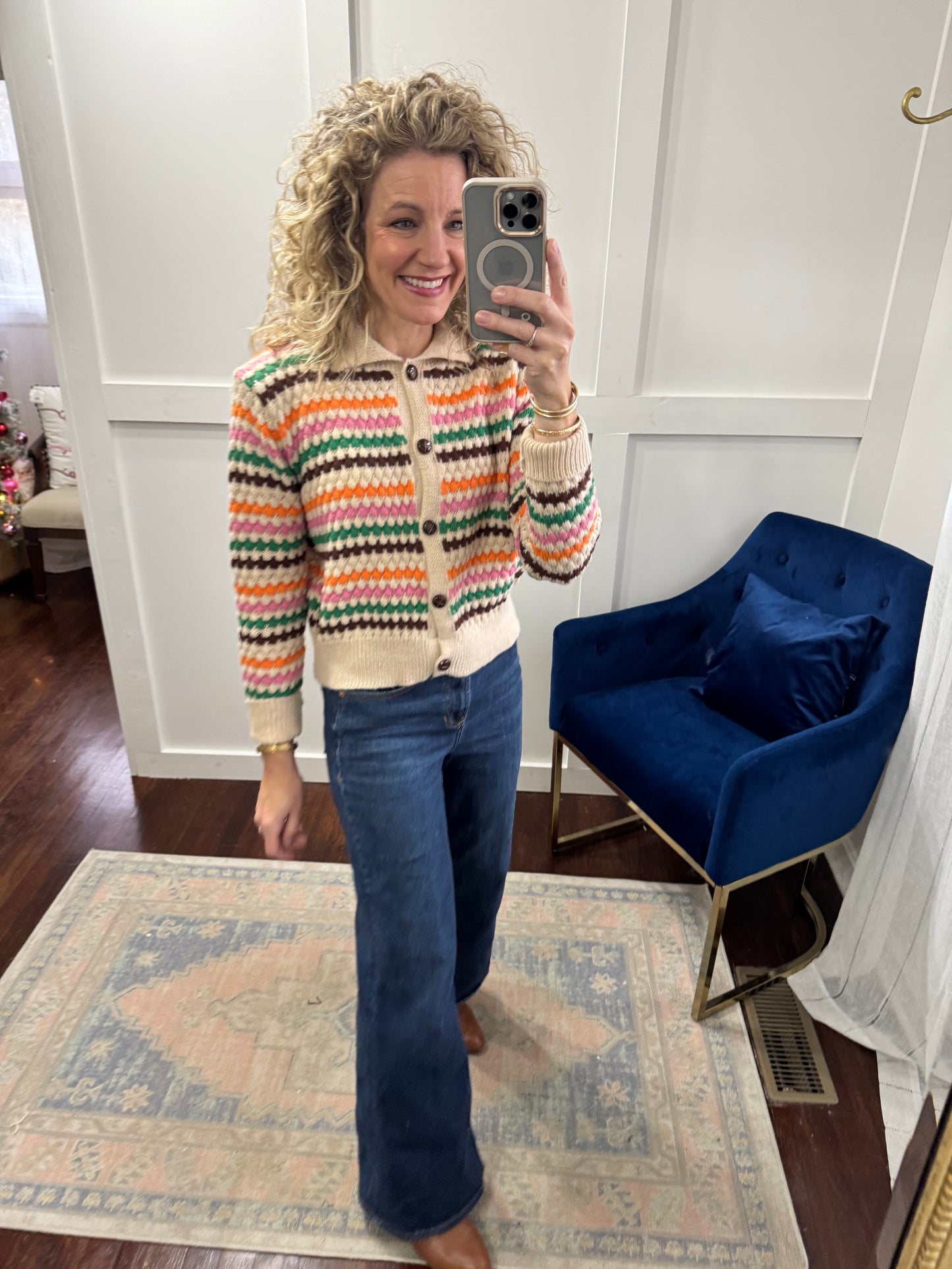 Oatmeal multi color sweater