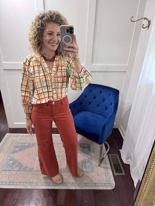 Harvest Lines blouse