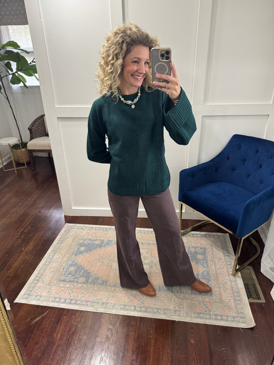 Forest green sweater