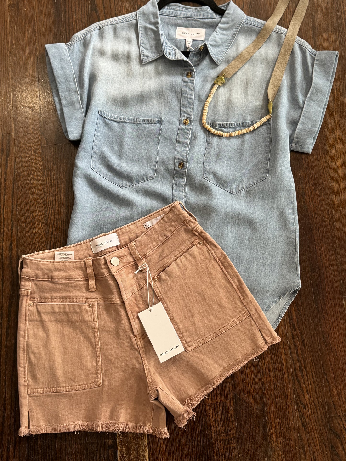 Cali sky button up blouse