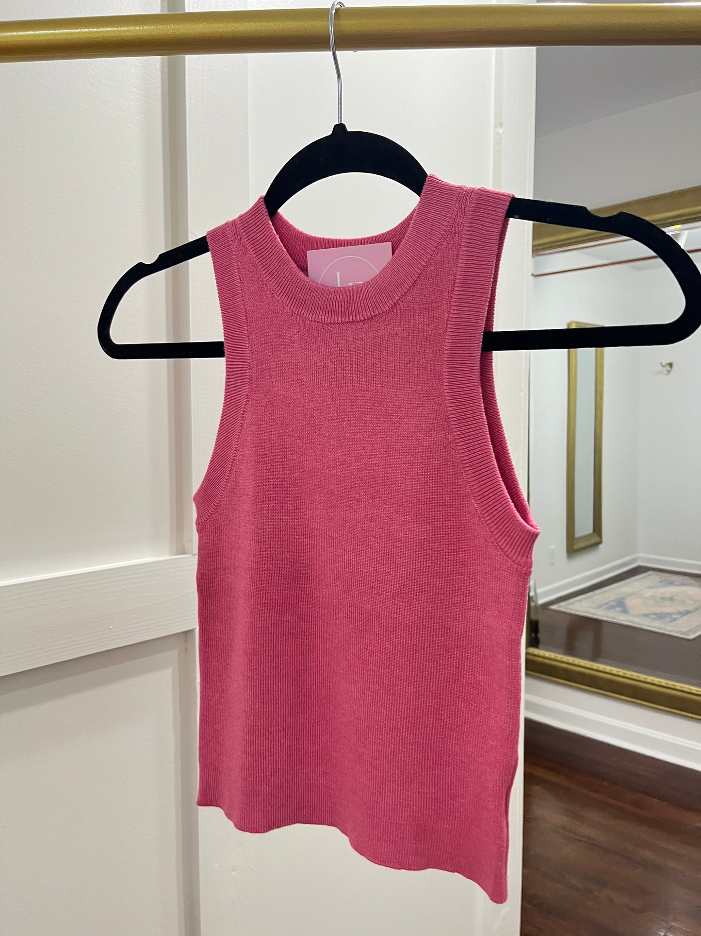 Alexis pink tank sweater