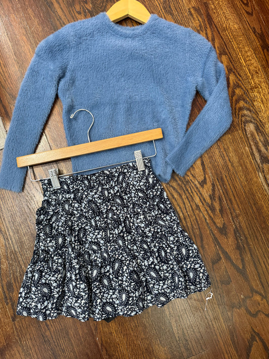 Tween fuzzy knit sweater