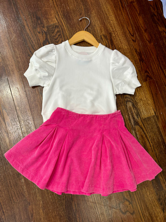 Tween hot pink corduroy skirt